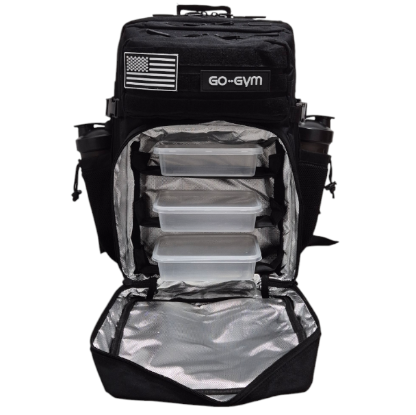 MOCHILA TACTICA PORTA COMIDA BLACK 45L GO GYM SHOP
